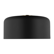  7705401EN3-112 - Malone transitional 1-light LED indoor dimmable large ceiling flush mount in midnight black finish w